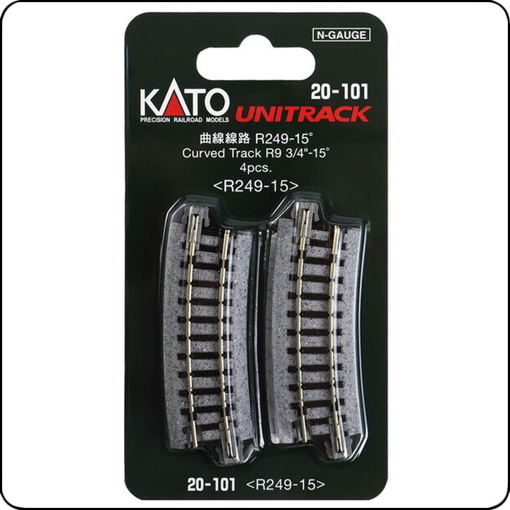 Kato 20-101 249mm (9 3/4') 15 Curve Track R249-15 (N scale)