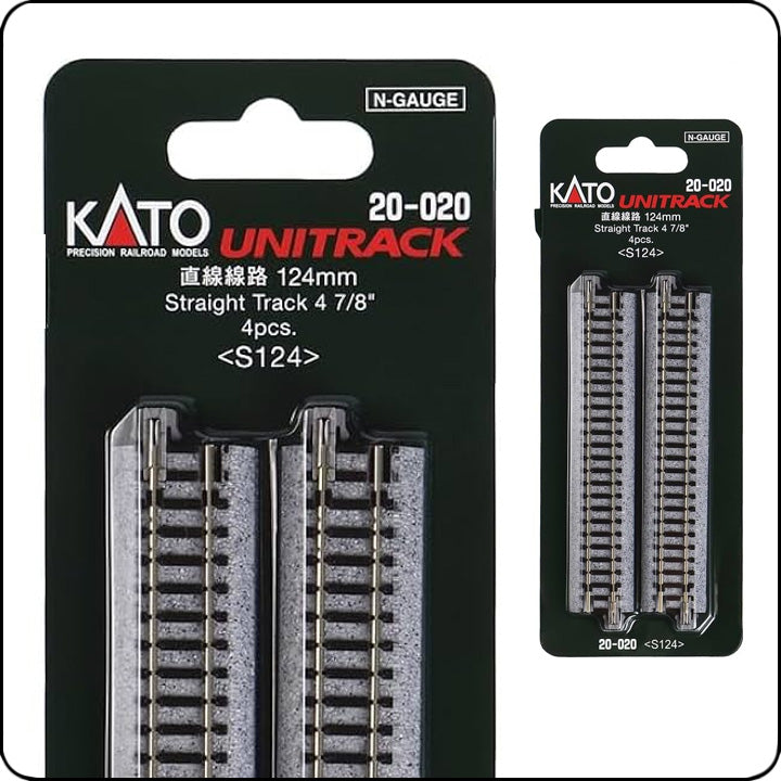 Kato 20-020 124mm (4 7/8") Gerade Schiene S124 / KATO 7078003