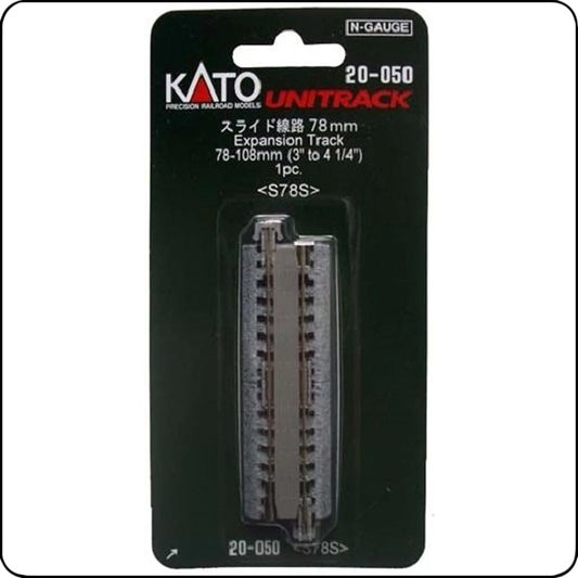 Kato 20-050 78 mm-108 mm (3'-4 1/4') Ausziehgleis S78 (Spur N) / 7078014 / S78S