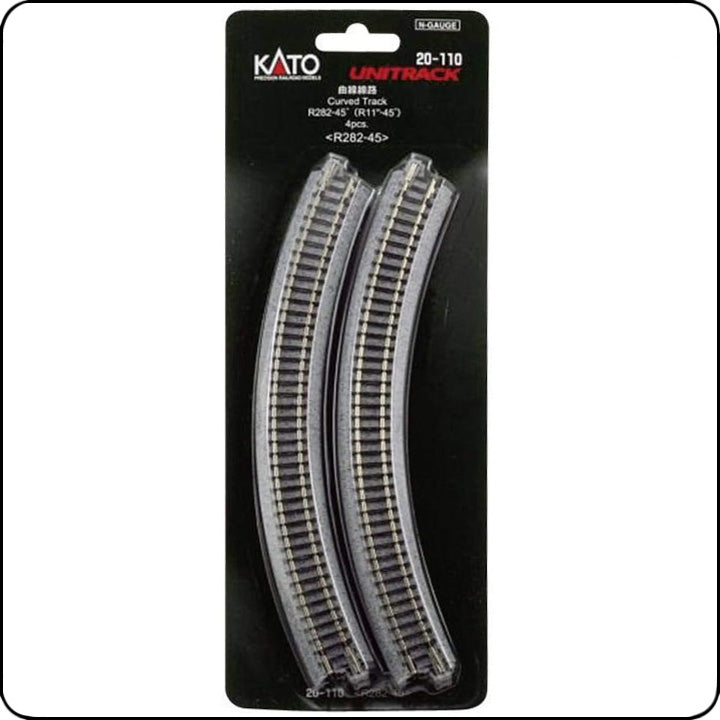 Kato 20-110 282mm (11") Radius 45° Kurvengleis R282-45 (Spur N) / 7078101