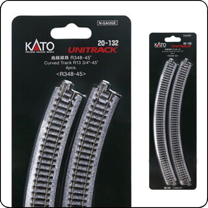 Kato 20-132 Kurven-Gleis R348-45 – Spur N / 7078106