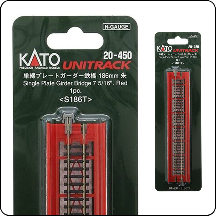 Kato 20-450 186mm (7 5/16") Einträgerbrücke S186T (Spur N) / 7077205
