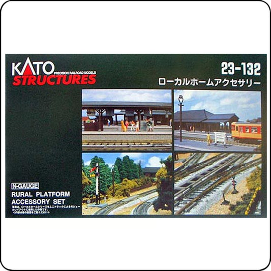 Kato 23-132 Ländliche Bahnsteig-Zubehörset (N-Spur) Rural Platform Accessory Set