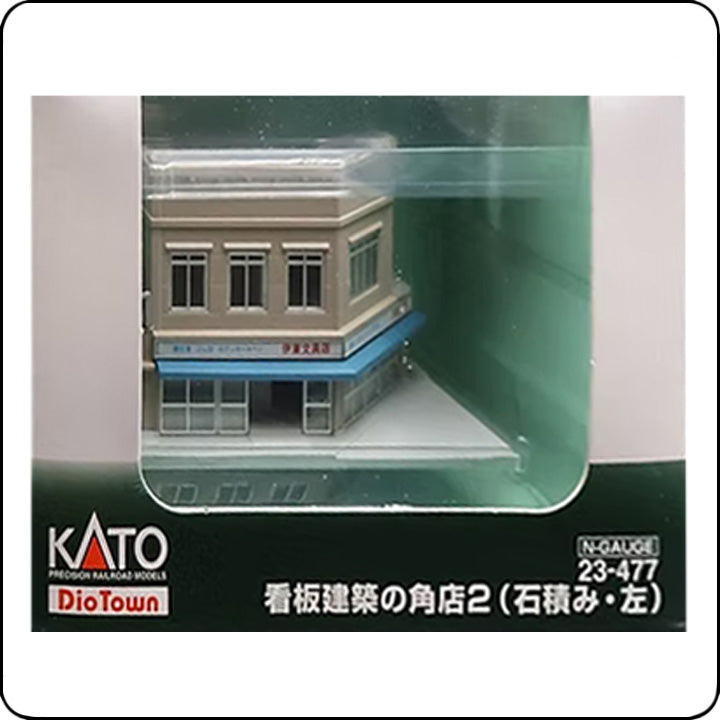 Kato 23-477 Eckgeschäft mit Werbeschild 2 (links) (Spur N)