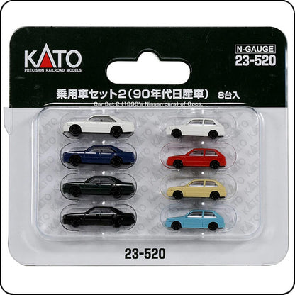 Kato 23-520 Fahrzeug-Set 2 (Nissan-Autos der 1990er Jahre) 8 Fahrzeuge (Spur N), 7023520