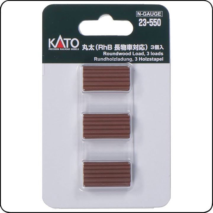 Kato 23-550 Holzladung / 23-550 Log (for RhB Flatcar) (3 pieces) (N scale)
