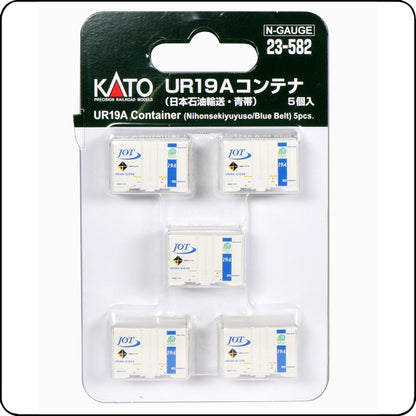 Kato 23-582 UR19A Container (Japan Oil Transportation/Blaue Streifen) (5 Stk., N-Spur)