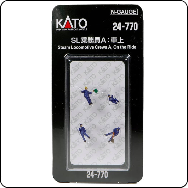 Kato 24-770 Modellfiguren „Dampflok-Team A: An Bord“ (N-Spur)