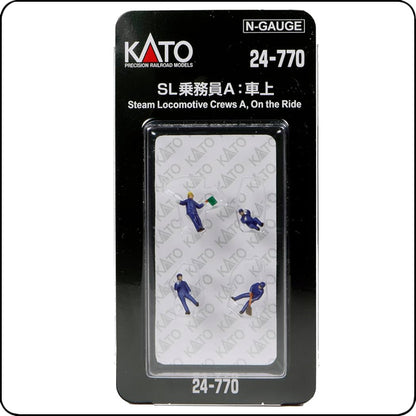 Kato 24-770 Modellfiguren „Dampflok-Team A: An Bord“ (N-Spur)