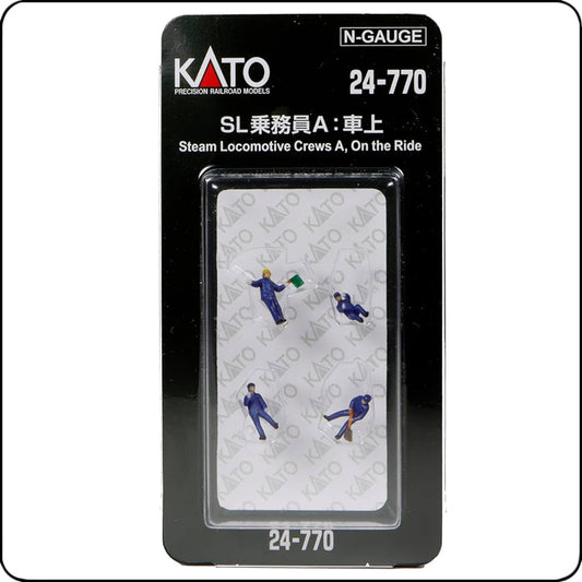 Kato 24-770 Modellfiguren „Dampflok-Team A: An Bord“ (N-Spur)