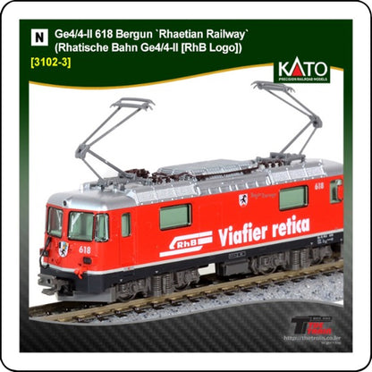 Kato 3102-3 Alpine Lokomotive Ge 4/4 II mit dem RhB-Logo